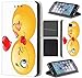 Price comparison product image Coverfix Premium Samsung Galaxy J5 (2017) J530 °F Model Flip Cover Synthetic Leather Flip Case Mobile Phone Cover 266 Smily Herz Gelb Rot Weiß