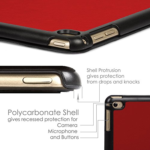 Forefront Cases® Neue Hülle Tasche Case Cover für Apple iPad Mini 4 / 4th Generation (September 2015) – Rundum-Geräteschutz und intelligente Auto-Sleep-Wake-Funktion – inkl. Eingabestift - 7