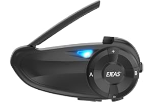EJEAS Interfono Moto Bluetooth 1200 m Interfono in Tempo Reale Auricolare Casco Moto 7 Motociclisti Riduzione del rumore DSP Impermeabilità (Q7)