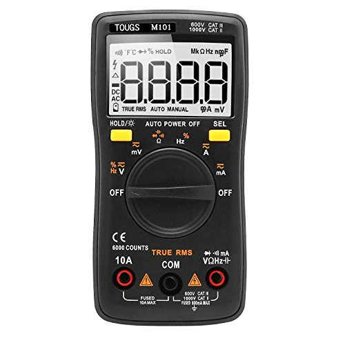 TOUGS M101 True-RMS Digital Multimeter Autorange 6000 Counts Elektrischer Tragbar Multi Tester mit LCD Hintergrundbeleuchtung - 8