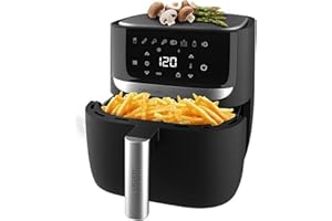 Cecotec Friteuse à Air sans Huile de 4 L avec Fenêtre Cecofry Fantastik Window 4000. Air Fryer. 1400 W, 9 Menus, Contrôle Tac