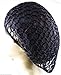 THICK HAIR NETS ELASTICATED SNOOD 1940s STYLE ONE SIZE FITS ALL (Black)