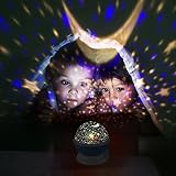 GRDE® projektion lampe Geburtstag lampe Weihnachtsgeschenke Romantische Lamp Dekorative Leuchten Innenleuchten 4 led Nachlicht Sun und Stern Beleuchtung Lampe 360 Grad entspannende Stimmung Licht projektor Baby Kinder zimmer Schlafzimmer Kinder Zimmerfür Weihnacht Geburtstag Ferien Partei(Blau) - 7