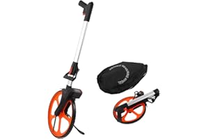 EJOYOUS Roue de mesure professionnelle, distance de mesure de distance - Diamètre de la roue : 31 cm - Portée : 1 m - Portée : 9999,9 m - Avec compteur, support et sac de transport