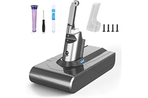6000 BuTurePre für Dyson V8 Akku original, Ersatzakku für Dyson V8 SV10 21.6V Li-Ion Akku Kompatibel mit D-yson V.8 SV10 Animal Absolute Fluffy Motorhead Handstaubsauger mit Ersatzfilter