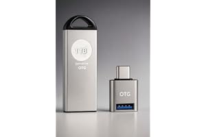 1 TB OTG Pen Drive with USB Type-C Adapter, Silver