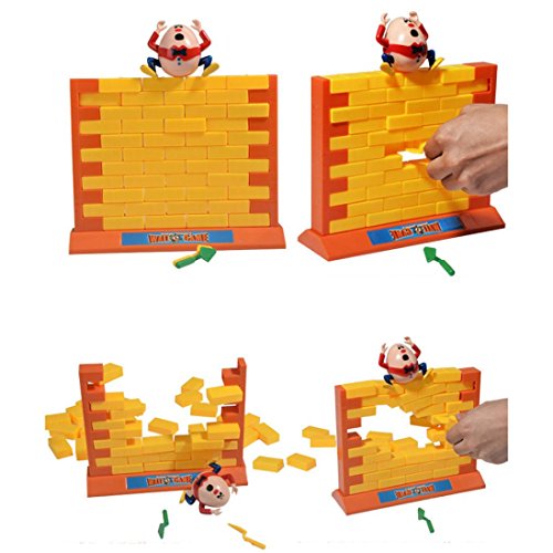 Preisvergleich Produktbild Hunpta Wandspiel Interaktive 3D Kunststoff Eltern-Kind Familie Spiel Spaß Weihnachtsgeschenk (Gelb)