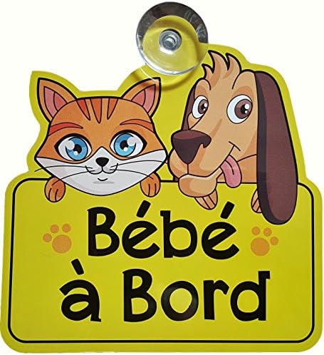 BÉBÉ À Bord Panneau de Voiture avec Ventouse - Signe de Voiture - Autocollant - Grand Cadeau/cadeaux/présents/cadeaux Pour le Nouveau bébé, fille, garçon, Enfants, vinyle