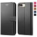 Produktbild iPhone 7 Plus Hülle, TUCCH Handyhüllen iPhone 7 Plus, Tasche [Lebenslange Garantie] mit [Aufstellfunktion] [Kartenfach] [Magnetverschluss], Schwarz