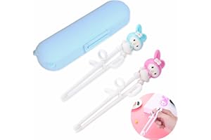 SYKEROUT Palillos de sushi para niños, palillos de comer para niños, palillos My Melody para niños, palillos para niños, palillos de ayuda para ,mayores y niños para entrenar palillos con caja