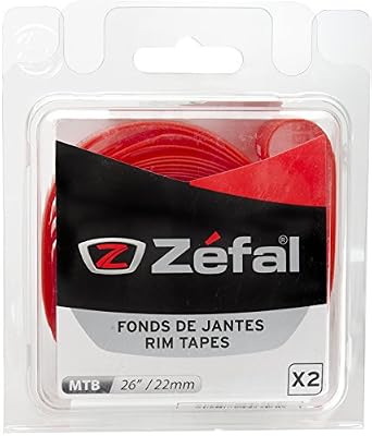 Zéfal Fond de Jante souple PVC VTT 26" 22 mm Rouge