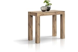 PAZZO DESIGN Tavolo Consolle Allungabile Doris, Rovere Rustico, Fino A 12 Posti, Cucina, Salvaspazio, Made in Italy, Da 45 A 300 Cm - id_1876