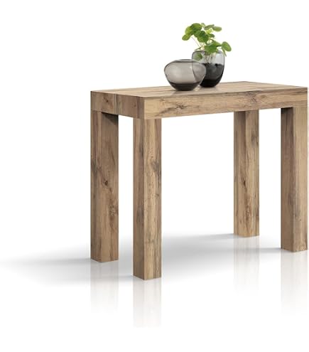 Tavolo Consolle Bari Allungabile In Legno Per Sala Da Pranzo Allungabile Fino A 196 Cm Premium Abete Tinto 88899626