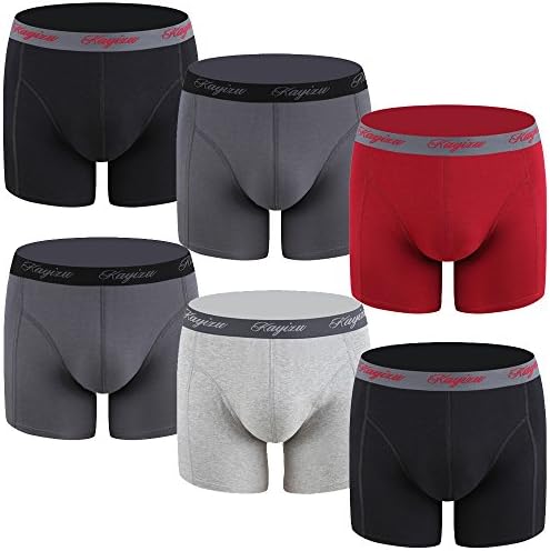 KAYIZU Men's Underwear 6-Pack Soft Cotton Stretch Boxer Shorts Medium