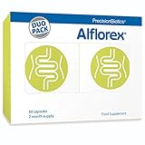 Alflorex by PrecisionBiotics | 60 Capsules in New Duo Blister Pack | (8 Weeks Supply) | Shown to Reduce Bloating, Abdominal Pain and Unpredictable Bowel Movements
