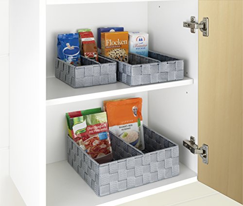 Wenko 54050100 Küchenorganizer Adria L mit variabler Trennwand, Polypropylen, grau, 26 x 26 x 9 cm - 7