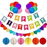 kindergeburtstag deko rosa ★ Mehr Geburtstag Dekorationen sind: Es ist Hülle, 1 Happy Birthday Banner, 6 bunte Wabenbälle, 1 buntes Herz Girlande und 12 Luftballons.Mit diesem Paket, können Sie einfach Dekoration zuhause oder im Freien für eine erstaunliche Partei.Alles Alter passt, will eine gute Dekoration für Mädchen Jungen Damen Herren.