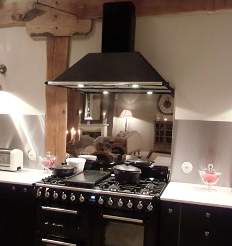 Splashback - W 90 cm x H 75 (Thickness : 11 mm) - Mirror Stainless Steel