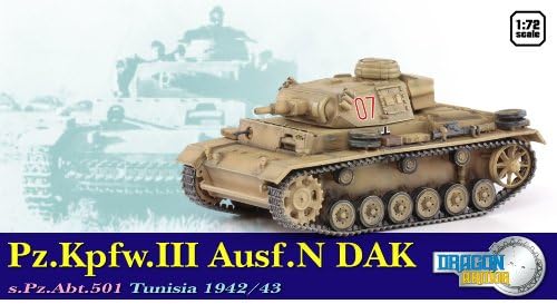 501st Heavy Tank Battalion Tunisia 1942/43 (painted) 1/72 Dragon Armor WW.II German Panzer III N-type DAK (japan import)