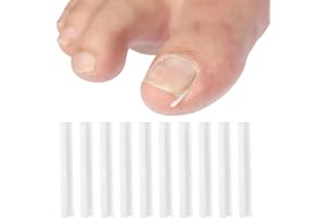 WWYAN 10 Pcs Ingrown Toenail Correction Strips Brace Kit, Ingrown Toenail Corrector Straightener Strips Recover Clips Toenails Thick Pedicure Tool Toenail Straightener Strip for Men Women Foot Care Tool Gr