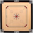 Carrom Board for Kids Small Size 20 Inch Gloss Finish with Wooden Coins, Striker, Boric Powder.