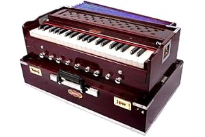 SENASTE ORIGINAL BINA 17DX PRO-GRAD INDIAN BÄRBAR 9-STOPPER TEAK HARMONIUM med COUPLER + VÄSKA