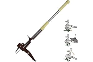 WINSLOW & ROSS Winslow&Ross Weed Puller with Stainless Steel 4-Claw & Foot Pedal, Telescopic Dandelions Root Remover, Stand-up Manual Weed Tool for Garden & Lawn(39 inch/100cm)