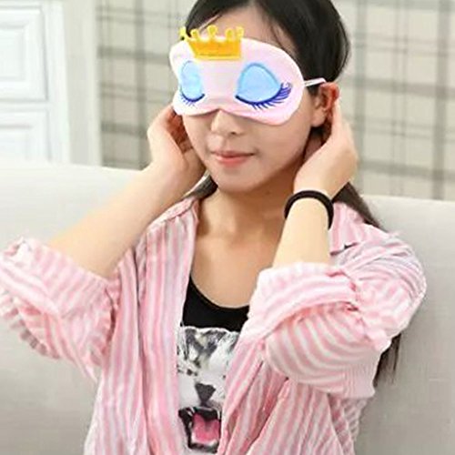 SA Crown Augenmaske Beschattung Rest Eyepatch mit verbundenen Augen Schild Reisen Schlaf-Beihilfen (Rosa) - 4