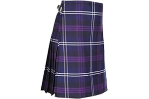The Scotland Kilt Company Kids Party Tartan Casual Polyviscose Kilt - Range of Tartans - Adjustable Strap, Comfortable Fit, Lightweight Pleated Kilt
