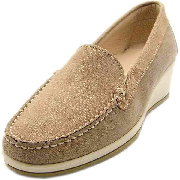 Ballerine Donna In Pelle Traforata Con Zeppa 4 Cm - Scarpe Comode Memory Foam, Suola Antiscivolo