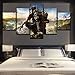 Produktbild mmwin Wohnkultur Auf Leinwand Druck Typ Poster Moderne Wohnzimmer Dekor 5 Stücke Spiele Ghost Recon Wildlands Gemälde Wandkunst