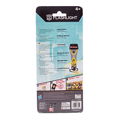 Kids Super Bright LED Torch / Flashlight for Indoor or Outdoor Use Requires 2x AA Batteries (Not Included) (Transformers)