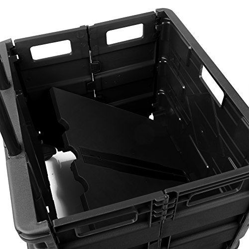 WOLTU EW4802sz Einkaufswagen klappbar Einkaufstrolley Klappbox Shopping Trolley Faltbox Transportwagen Mit Deckel bis 35kg Schwarz - 8