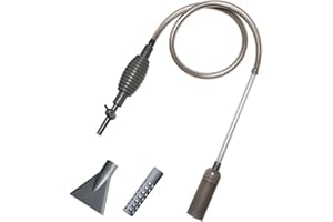 DEZP 1 Set 1.7m Accessori Acquario Pulizia Acquario sifone Acquario aspirapolvere Portatile per Il Cambio e la Pulizia dell'Acqua dell'acquario Viene Fornito con Due Punte di Ricambio