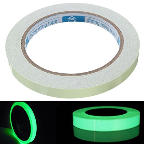 Cinta Autoadhesiva Etiqueta de Seguridad Resplandor Luminoso Verde 5m