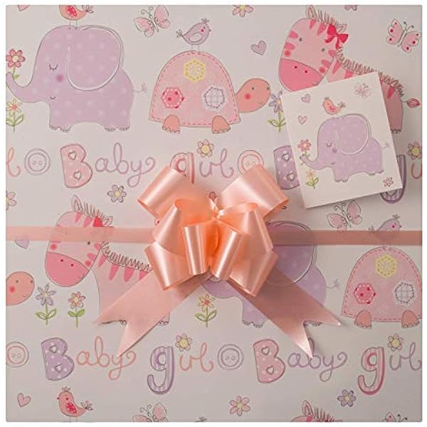 first birthday wrapping paper girl