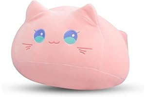 FADCAER Pluszowe poduszki w kształcie kota, pulchny kotek, wypchane poduszki w kształcie zwierzęcia, kawaii, kot, miękka zabawka, gruby kot, poduszka do spania, uroczy kot, zabawka dla chłopców, dziewcząt,