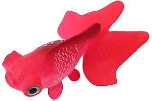 PSSOPP Peces de Acuario Tazón De Plástico Natación Oro Peces Betta Peces Divertido Artificial de Silicona Peces Pequeños Peces Falsos Peces Pescado Decoración de Adornos(Pez de Colores Rojo)