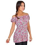KRISP Womens Ladies Floral Off Shoulder Elasticated Waist Boho Summer Tops Blouse Shirt