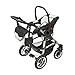 Combi Pushchair X6 – 3 in 1 Combi Pushchair Buggy Black/Black/White Pattern
