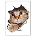 Produktbild Lorsoul 3D-Cartoon-Nette Katze-Wand-dekorativer Aufkleber, WC Paste Tasche Aufkleber - 21 * 29cm