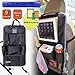 SHiZAK Car Back Seat Pocket Auto Seatback Storage Bag Hanging Pouch Travel Holder with Screen Tablet Pad Pocket(Black)
