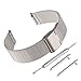 Produktbild BEWISH 22mm Uhrenarmbänder Maschendraht Edelstahl Milanese Ersatzband Metall Uhrarmband Faltschließe Uhr Band Schnalle Wechselarmband Uhr Armband Smart Watch Wrist Strap Band Uhrmacherwerkzeug