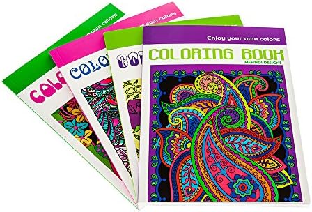 Set of 2 Adults Colour Therapy Anti-Stress Pattern Colouring Books (Assorted)