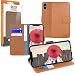 Produktbild iPhone X Schutzhülle, Orzly Multi-Functional Wallet Stand Case für Apple iPhone X / iPhone 10 (2017 Modell) - SCHUTZHÜLLE mit integrierte BRIEFTASCHE + STAND mit Magnetischen Deckel - BRAUN TAN