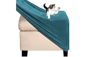 FAIRUO Cuadradas Funda Otomana Redondo Rectángulo Fundas de Reposapiés Sofá Protector de Puff Funda Protectora para Taburete Otomanas Muebles de Reposapiés con Parte Inferior Elástica (Color : @24, Size :