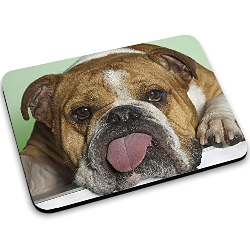 Hunde 10012, Bulldogge, Mousepad Anti Rutsch Unterseite für Optimalen Halt Kompatibel mit allen Maustypen (Kugel, Optisch, Laser) Ideal für Gamer und für Grafikdesigner.
