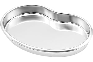 GUANGYUAN Vassoio per reni in acciaio inox curved vassoi da laboratorio, rettangolare, spessore medico, per lastre da laboratorio, strumenti per tatuaggi, organizer da bagno, strumenti dentistici