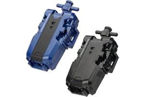 AEIXYA 2 Pièces Toupies Lanceur, Set d'Entraînement Professionnel pour Battle, Gyroscopes Haute Vitesse Compatible Beyblade, Idéal Cadeau Enfant 8-12 Ans Jouet Adulte Collection