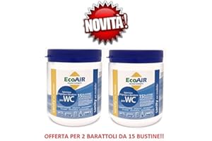 ALTIGASI Sanity WC Polvere 15 BUSTINE per Serbatoio ACQUE Nere PRINCIO Attivo Aqua SACHETS - Offerta per 2 BARATTOLI da 15 BUSTINE